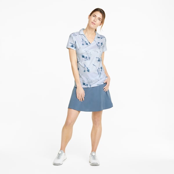 Mattr Lowlands Golf Polo Shirt Women, Bright White-Navy Blazer