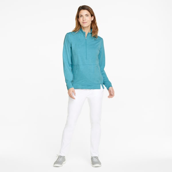 CLOUDSPUN Rockaway Half-Zip Golf Sweatshirt Women, Dusty Aqua