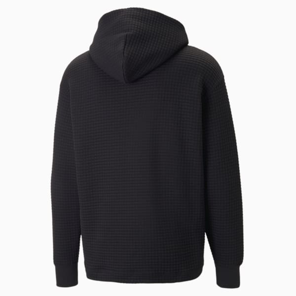 Classics Quilted Men's Relaxed Fit Hoodie, Puma Black, extralarge-IND