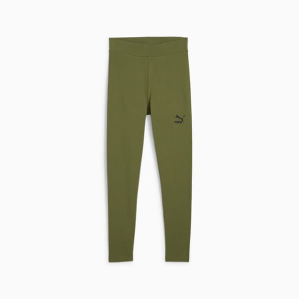 Classics Women's High Waist Leggings, Olive Green, extralarge-IND