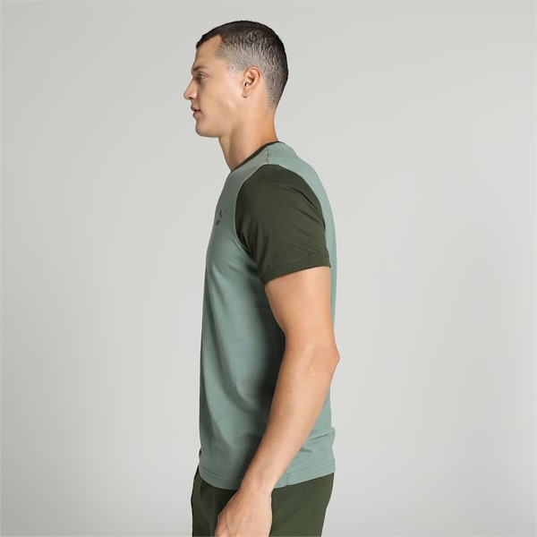 Classics Block Men's Regular Fit T-Shirt, Eucalyptus-Myrtle, extralarge-IND