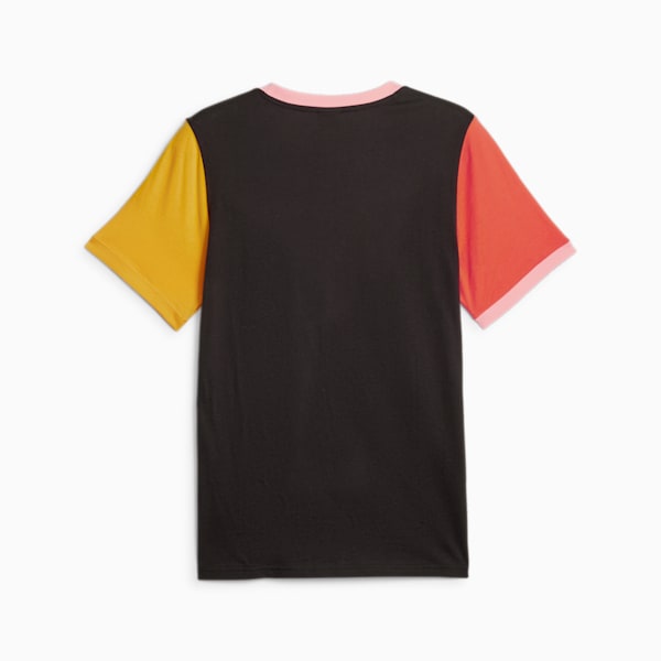 Classics Block Men's Regular Fit T-Shirt, PUMA Black-Hot Heat, extralarge-IND
