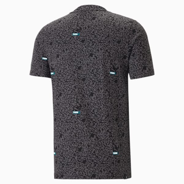 Brand Love AOP Men's Regular Fit T-Shirt, Puma Black-AOP, extralarge-IND