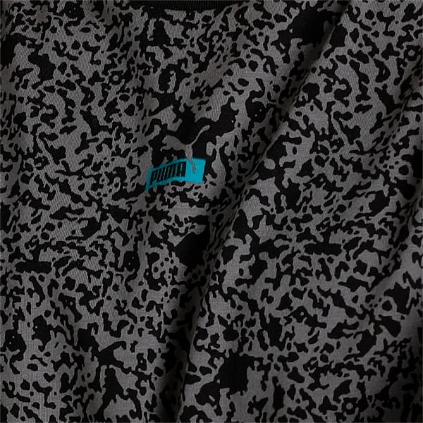 Brand Love AOP Men's Regular Fit T-Shirt, Puma Black-AOP, extralarge-IND