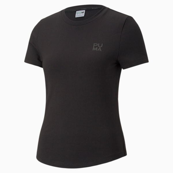 Infuse Women's Slim Fit T-Shirt, Puma Black, extralarge-IND