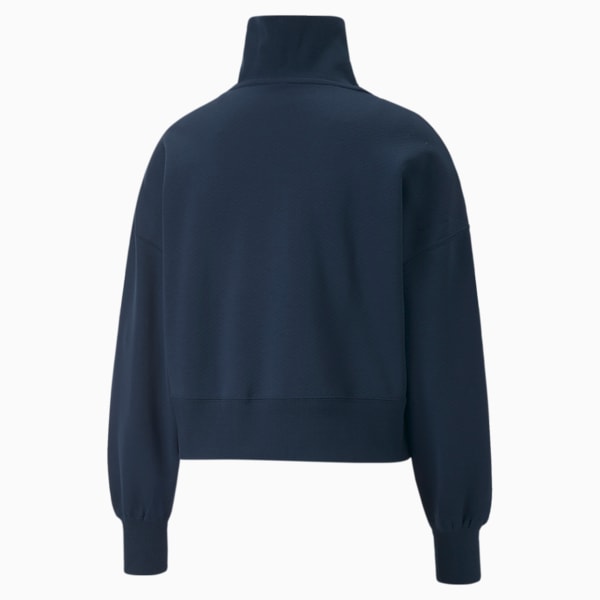 Infuse Women's Half-Zip Oversized Sweatshirt, Marine Blue, extralarge-IND