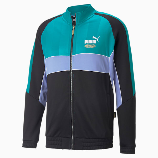 King Men's Regular Fit Track Jacket, Deep Aqua, extralarge-IND