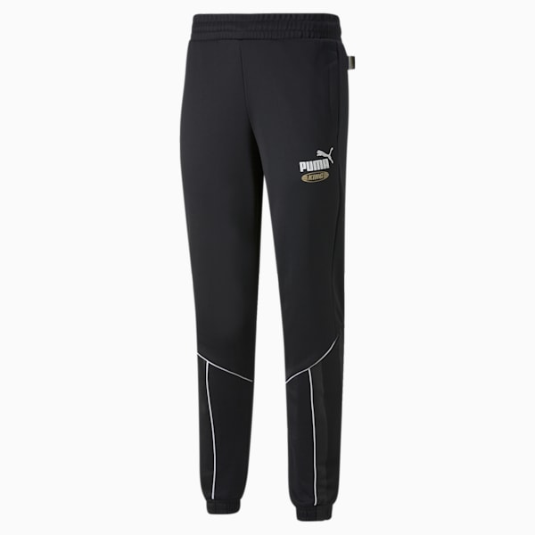 King Track Men's Regular Fit Pants, Puma Black, extralarge-AUS