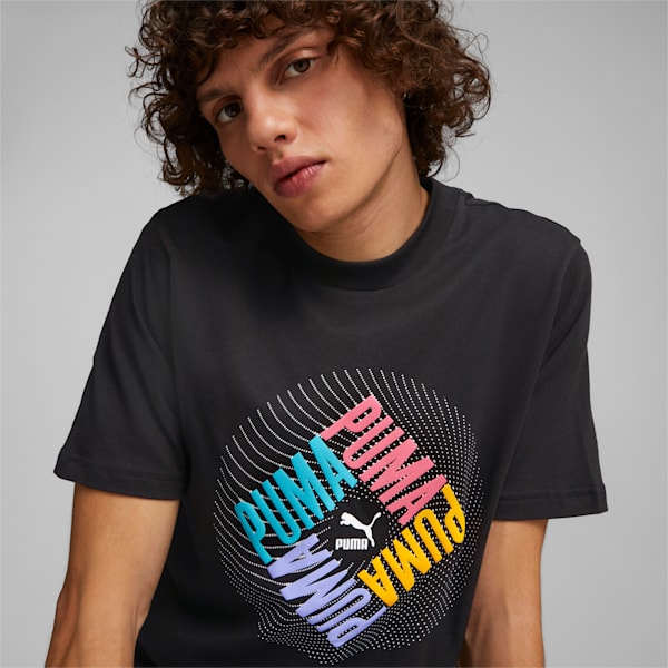 SWxP Graphic Men's Regular Fit T-Shirt, Puma Black, extralarge-IND