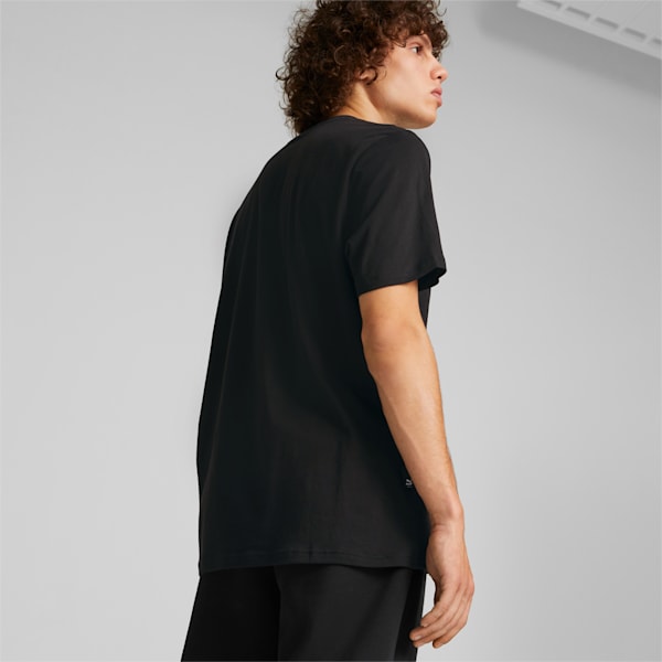 SWxP Graphic Men's Regular Fit T-Shirt, Puma Black-Orange, extralarge-IND