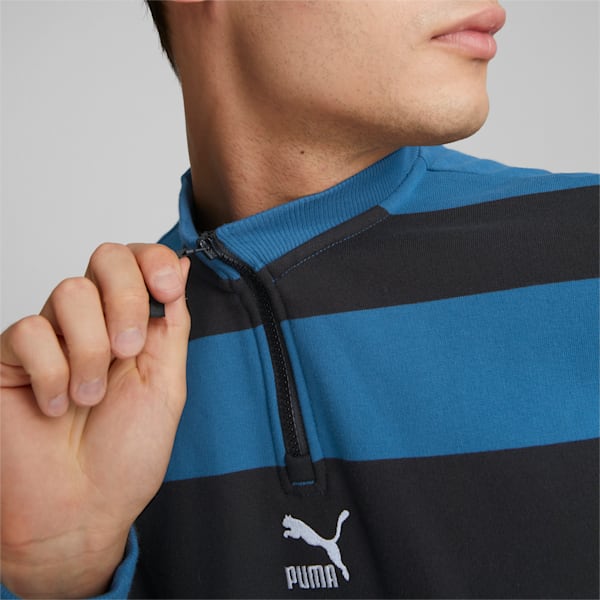 Sportswear by PUMA Printed Crew Neck Men's Sweatshirt, Lake Blue-AOP