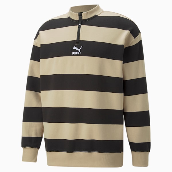 Puma stripe best sale crew neck sweater