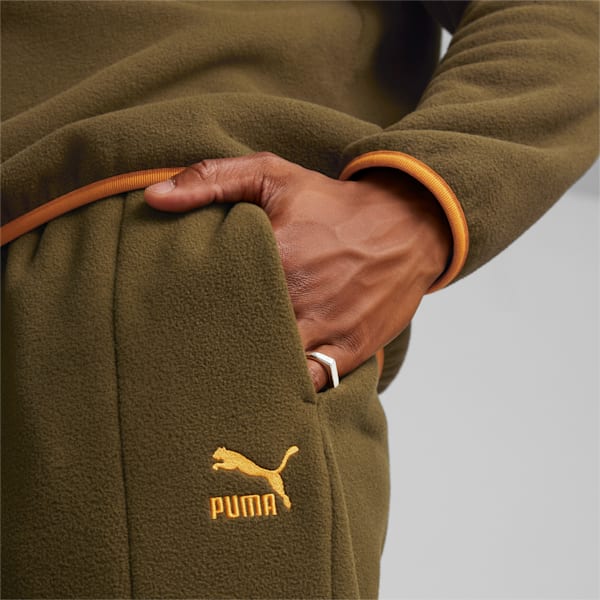 Sportswear by PUMA Men's Polar Fleece Pants, Deep Olive, extralarge