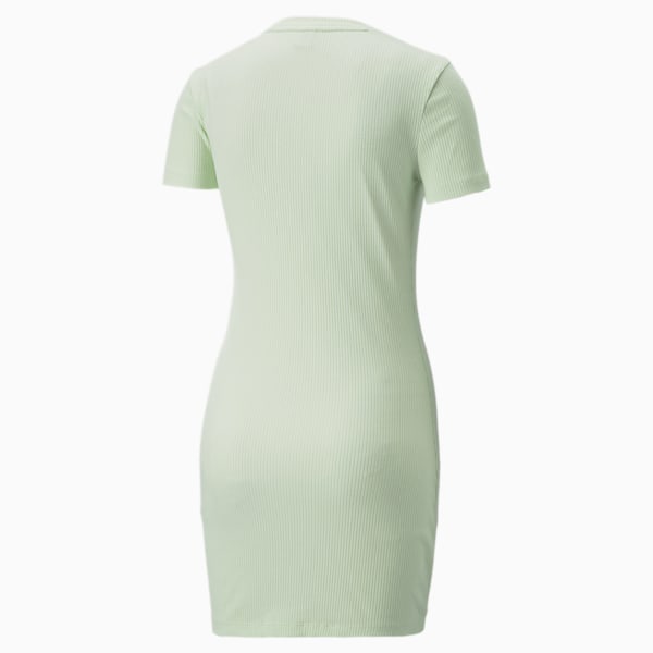 Classics Ribbed Women's Tee Dress, Pistachio, extralarge