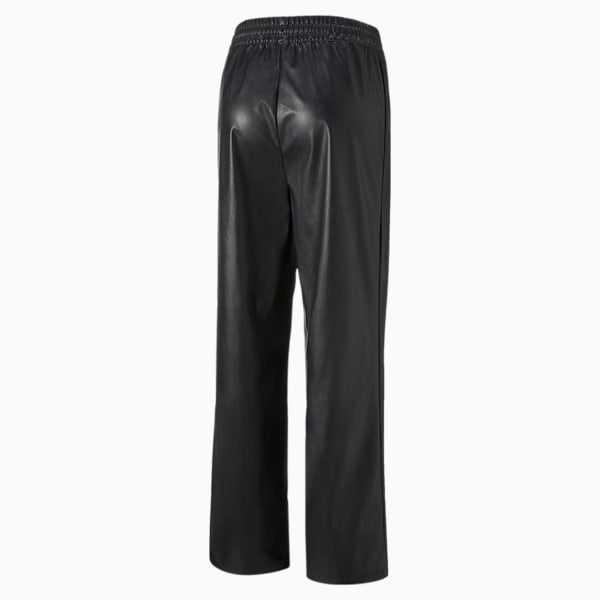 T7 Faux Leather Women's Pants, Puma Black, extralarge