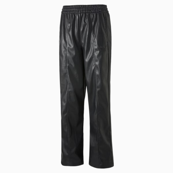 T7 Faux Leather Women's Pants, Puma Black, extralarge