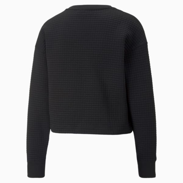 Classics Quilted Women's Sweatshirt, Puma Black, extralarge-IND