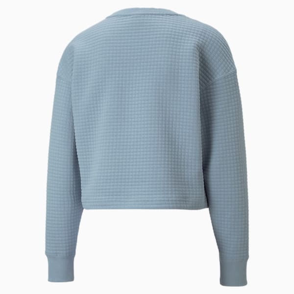 Classics Quilted Women's Sweatshirt, Blue Wash, extralarge-IND