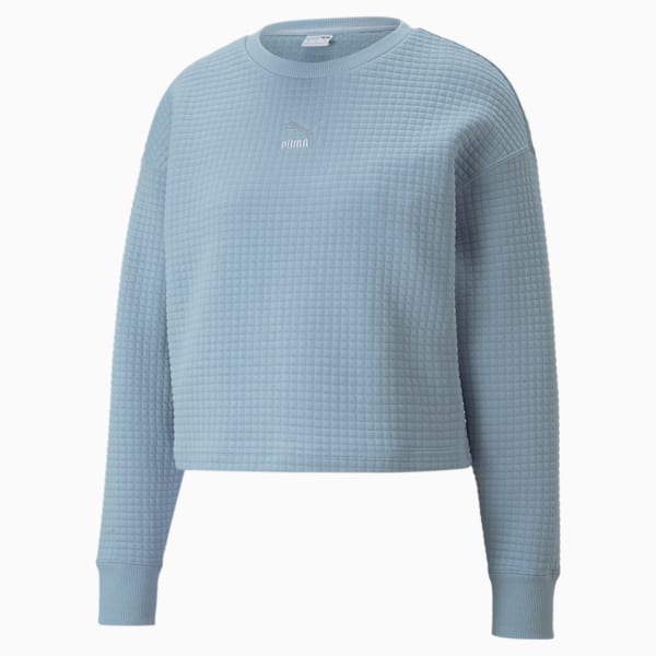 Classics Quilted Women's Sweatshirt, Blue Wash, extralarge-IND