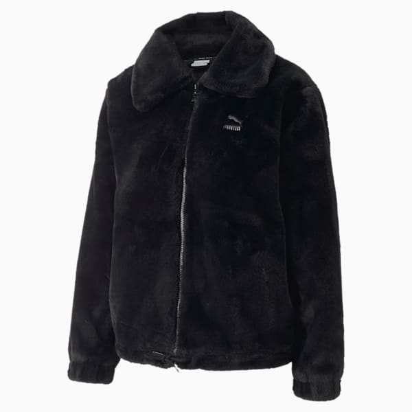 Classics Faux Fur Women's Jacket, Puma Black
