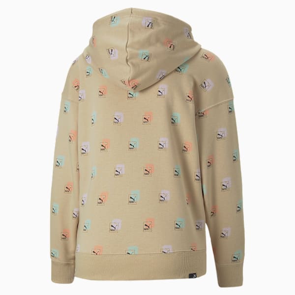 Brand Love Printed Women's Regular Fit Hoodie, Light Sand, extralarge-IND
