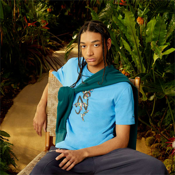 Neymar Jr. Men's Relaxed Fit T-Shirt, Bleu Azur, extralarge-IND