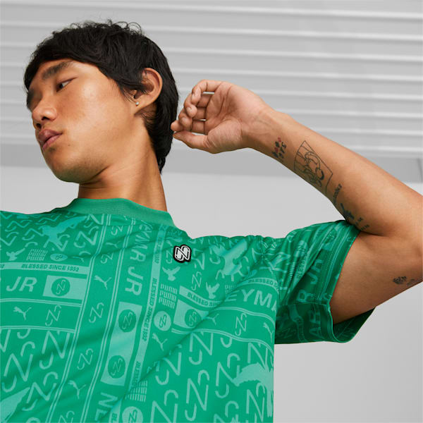 Neymar Jr. Men's Jacquard Relaxed Fit T-Shirt, Leprechaun Green, extralarge-IND