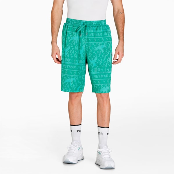 Neymar Jr. Jacquard Men's Shorts, Leprechaun Green, extralarge-IND