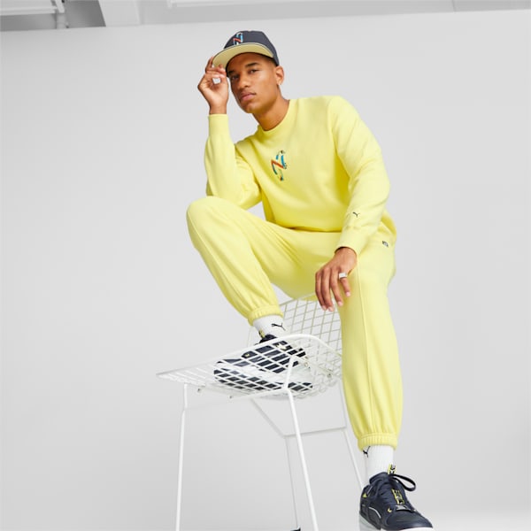 Neymar Jr Crew Neck Men's Sweatshirt, Limelight