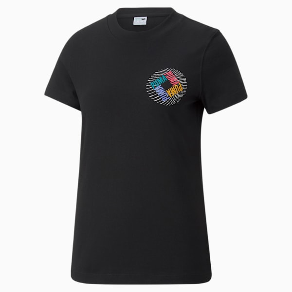 SWxP Graphic Women's T-Shirt, Puma Black, extralarge-IND