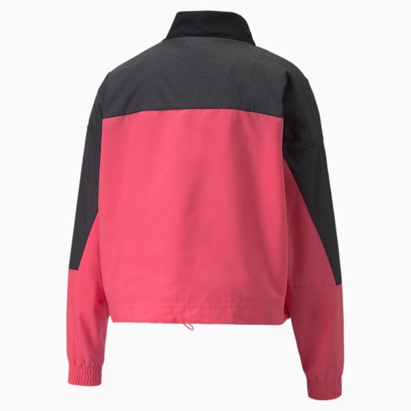 SWxP Half Zip Woven Jacket Women, Sunset Pink