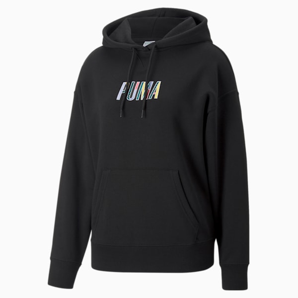 SWxP Graphic Women's Hoodie, Puma Black, extralarge-IND