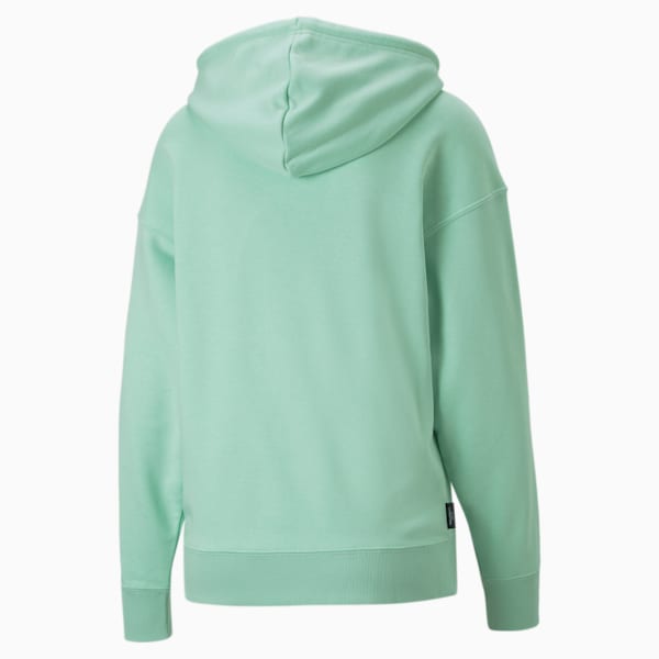 Sportswear by PUMA Women's Graphic Hoodie, Mist Green, extralarge