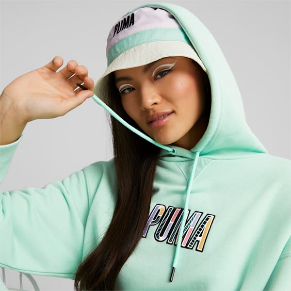 Sportswear by PUMA Women's Graphic Hoodie, Mist Green, extralarge
