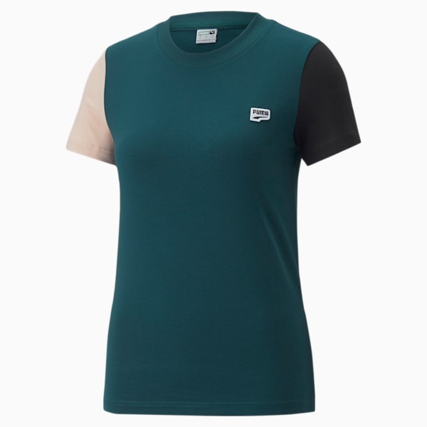 Downtown Women's Slim Tee, Varsity Green, extralarge