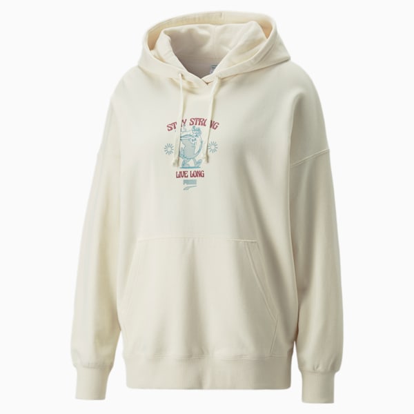 Downtown Graphic Women's Oversized Hoodie, no color, extralarge-IND