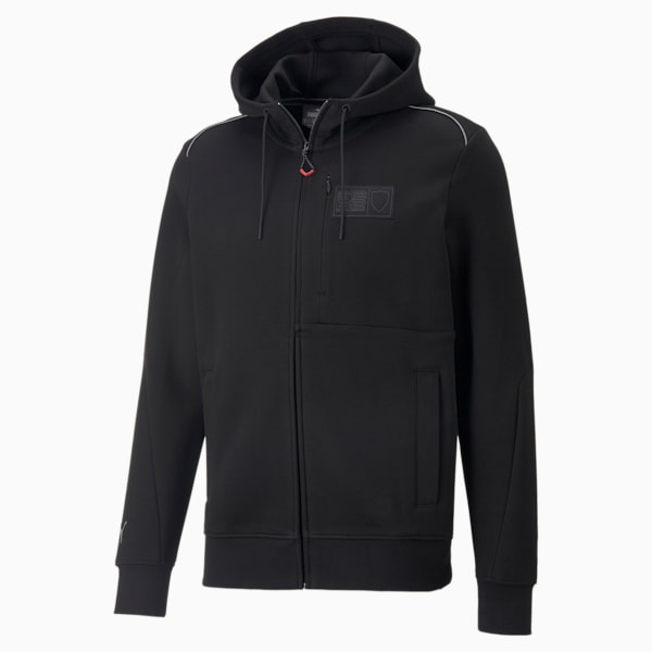 Scuderia Ferrari Style Men's Hooded Sweat Jacket, Puma Black, extralarge-IND