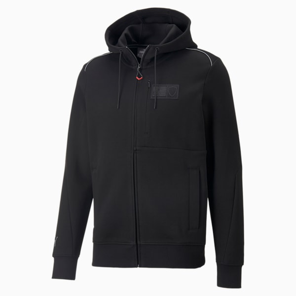 Scuderia Ferrari Style Men's Hooded Sweat Jacket, Puma Black, extralarge-IND