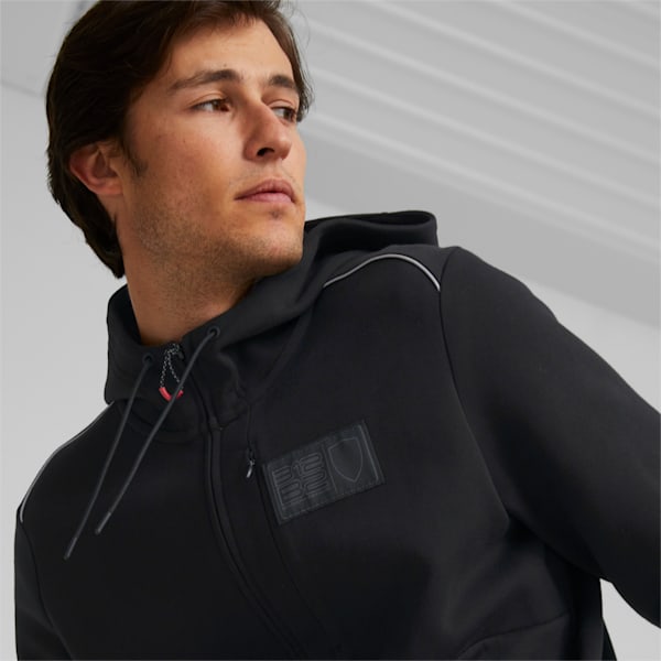 Scuderia Ferrari Style Men's Hooded Sweat Jacket, Puma Black, extralarge-IND
