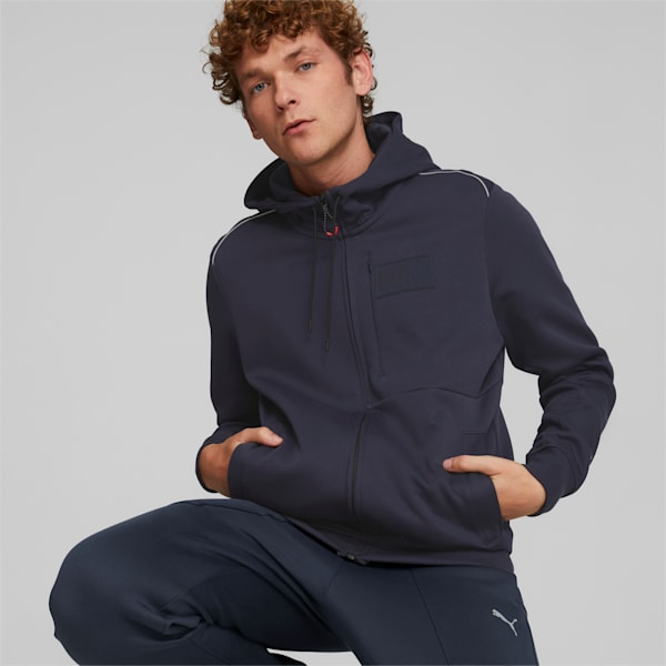 Scuderia Ferrari Style Men's Hooded Sweat Jacket, Parisian Night, extralarge-IND