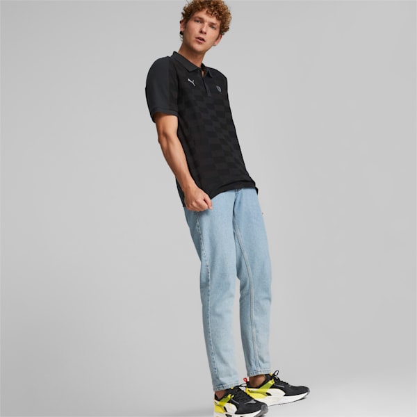メンズ フェラーリ スタイル ポロシャツ ジャカード, Puma Black