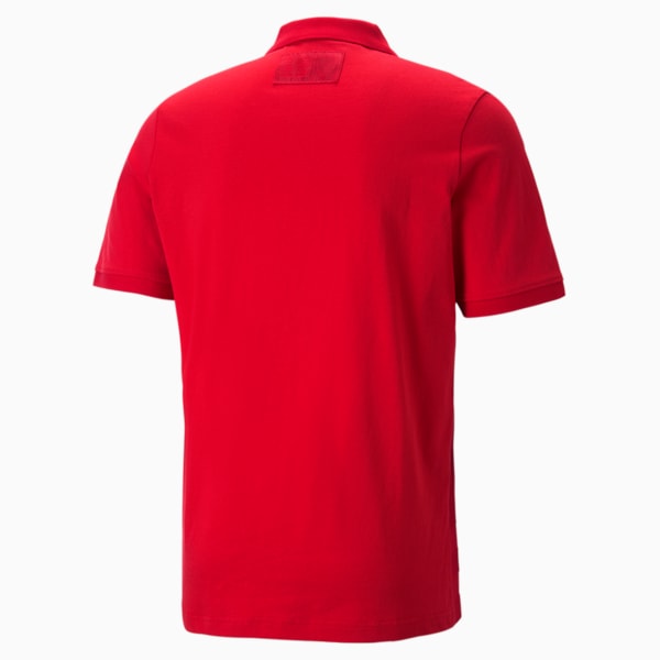 Ferrari Jacquard Men's Polo, Rosso Corsa, extralarge-IND