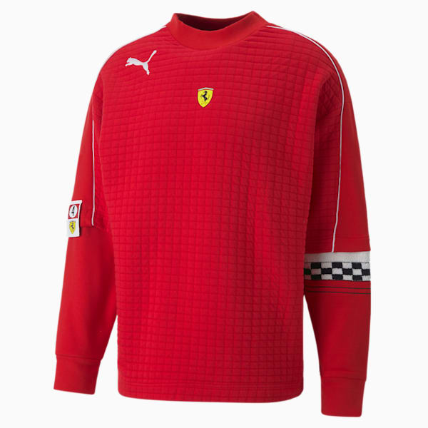 Scuderia Ferrari Race Crew Neck Men's Statement Sweatshirt, Rosso Corsa