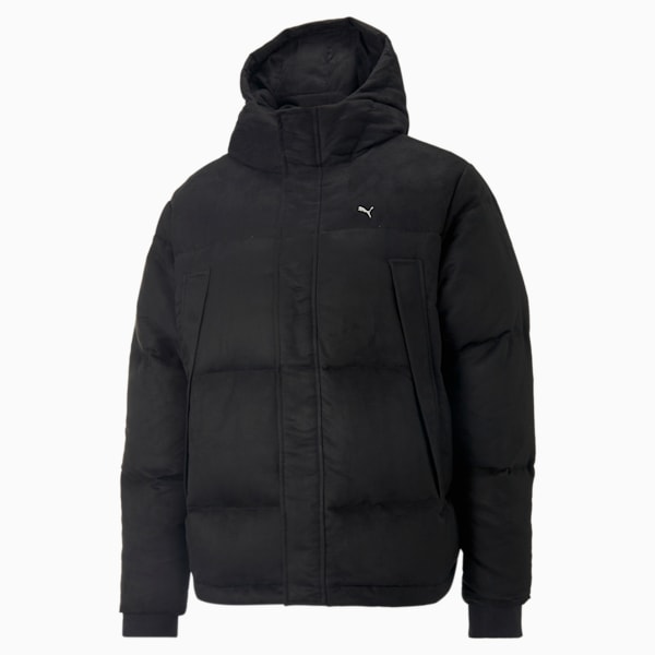 MMQ Faux Leather Down Jacket, Puma Black, extralarge
