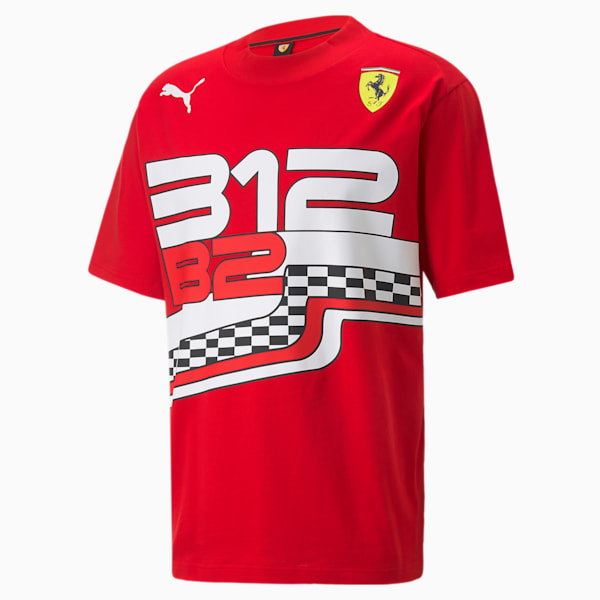 メンズ フェラーリ レース ステートメント Tシャツ, Rosso Corsa