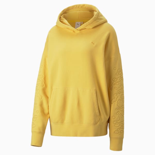 Sudadera con gorra para mujer INLAND, Mustard Seed, extralarge