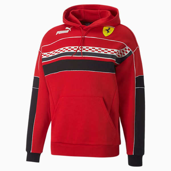 Ferrari Race SDS Men's Regular Fit Hoodie, Rosso Corsa, extralarge-IND