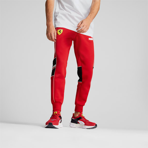 Scuderia Ferrari Race Speed Drive Series Men's Regular Fit Sweat Pants, Rosso Corsa, extralarge-IND