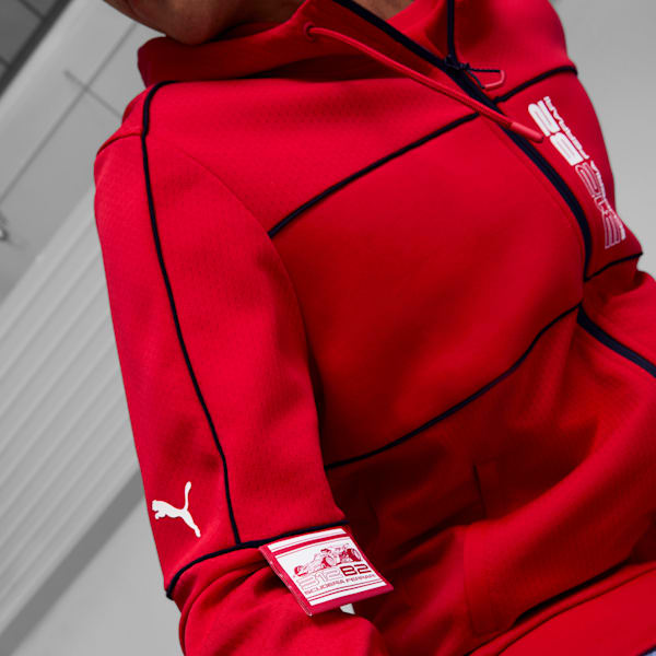 Ferrari Race Men's Hooded Sweat Jacket, Rosso Corsa, extralarge-IND