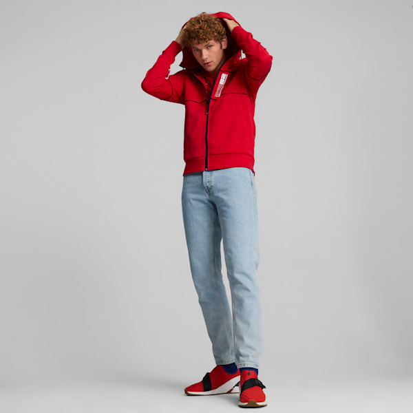 Ferrari Race Men's Hooded Sweat Jacket, Rosso Corsa, extralarge-IND